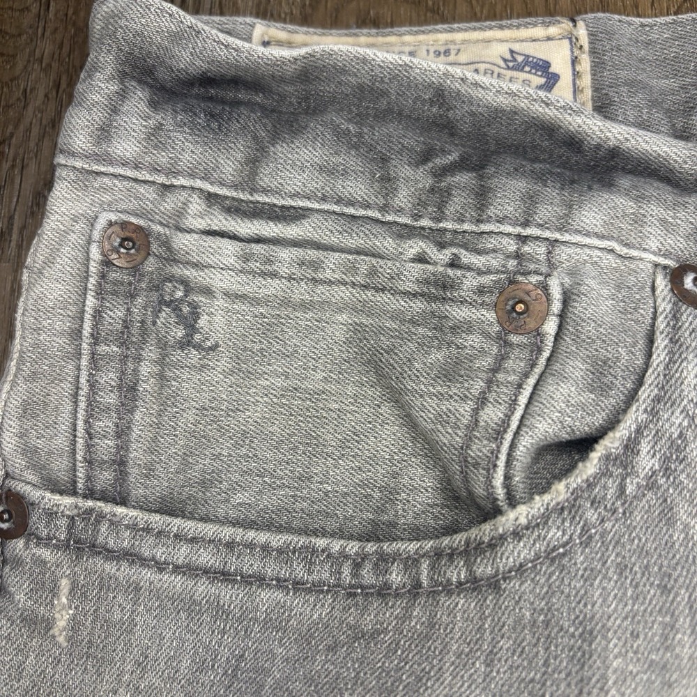 Polo Ralph Lauren Jeans Mens 36 32 Grey Varick Slim Straight Fit Button Fly - Picture 4 of 15